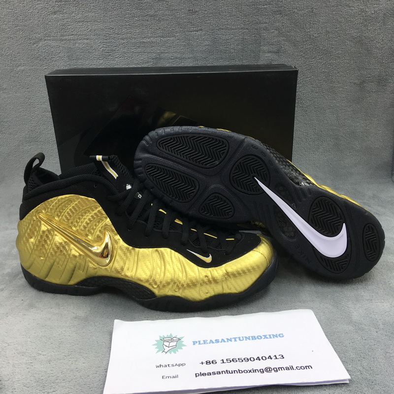 Authentic Nike Air Foamposite One PRO Metallic Gold